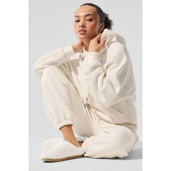 Alo Yoga Accolade Hoodie Ivory M - Picture 4 of 13